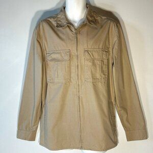 Divided SZ M Mens Lightweight Khaki Zip Front Jacket Utility Gorp Core Staple